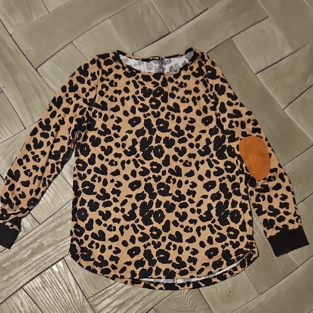 Leopard Print Shirt with Black and Tan Accents